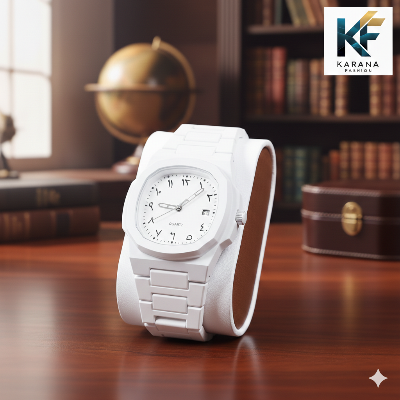 Picture of The Arabic World dial analogue White & Black Polycarbonic bell watch for men