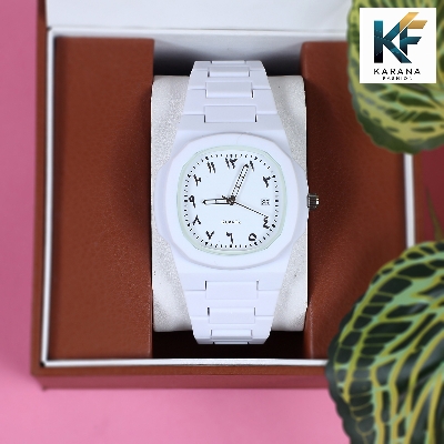 Picture of The Arabic World dial analogue White & Black Polycarbonic bell watch for men