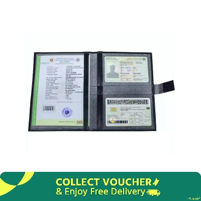 Picture of Car Licencee Bag Motor Bike And Car Driving Document Holder Licence Pouch Bag Pounch( Black )