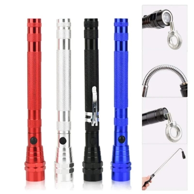 Picture of Aluminium Telescopic Magnetic Flexible Flashlight Magnetic Work Light 3 LED Aluminum Snake Light LED Flexible Tool Flashlight