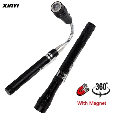 Picture of Aluminium Telescopic Magnetic Flexible Flashlight Magnetic Work Light 3 LED Aluminum Snake Light LED Flexible Tool Flashlight