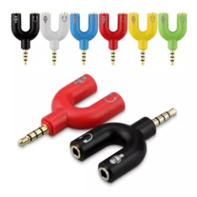 Picture of 3.5 mm Audio Jack 1 Male 2 Female Splitter