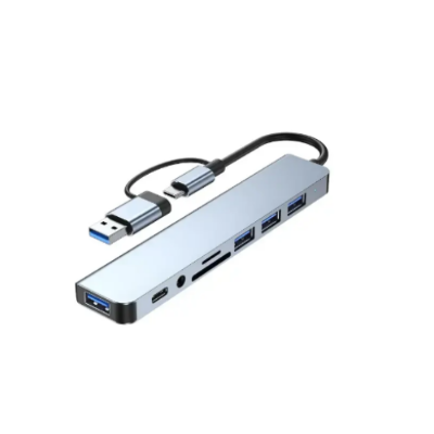 Picture of 8 In 1 USB 3.0 & Type-C HUB pro Multi-Port Adapter( Silver )