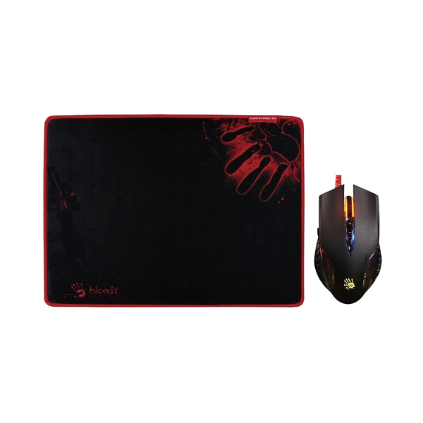 Picture of A4Tech Q5081S USB Neon X Glide Q50 Wired Gaming Mouse & S81 Mouse Pad( Black )
