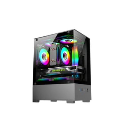 Picture of Aptech CS40 With 3 ARGB Fans Desktop Gaming Black Casing( Black )