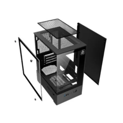 Picture of Aptech CS40 With 3 ARGB Fans Desktop Gaming Black Casing( Black )