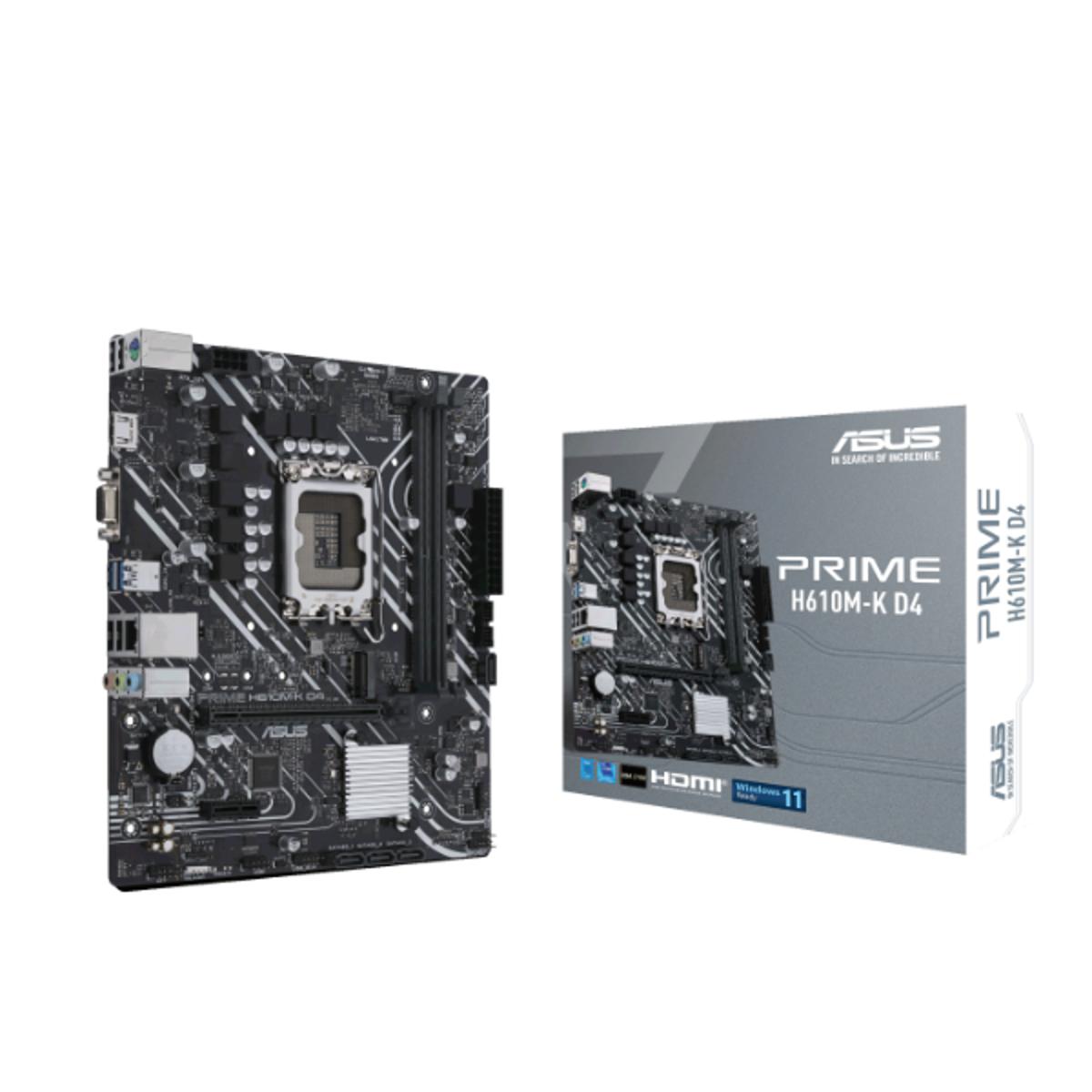 Picture of Asus PRIME H610M-K D4 13th & 12th Gen mATX Motherboard