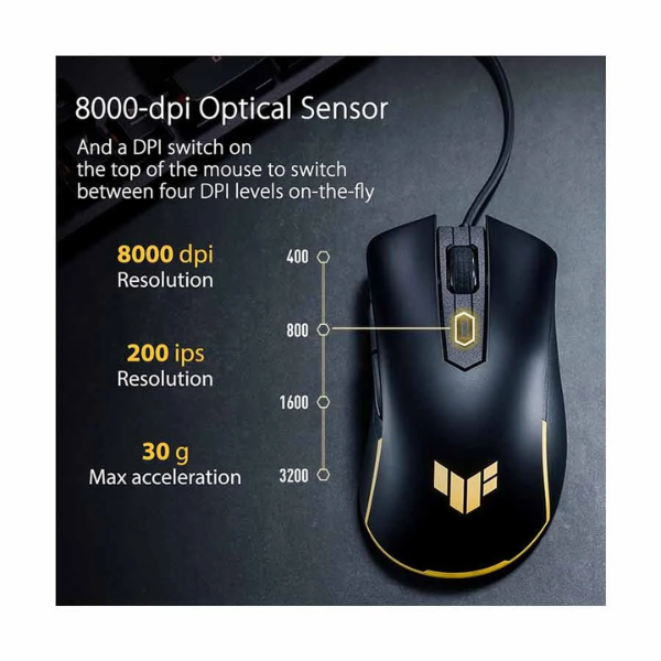 Picture of ASUS TUF Gaming M3 Gen II RGB P309 Wired Gaming Mouse( Black )