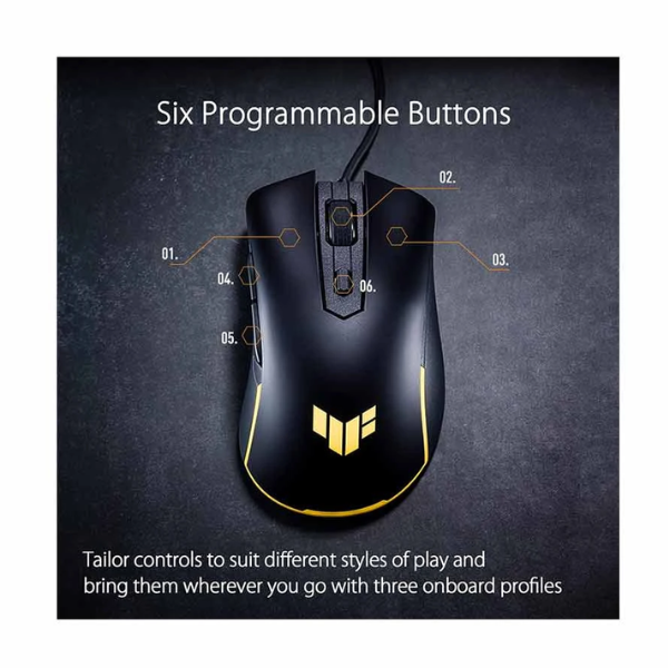 Picture of ASUS TUF Gaming M3 Gen II RGB P309 Wired Gaming Mouse( Black )