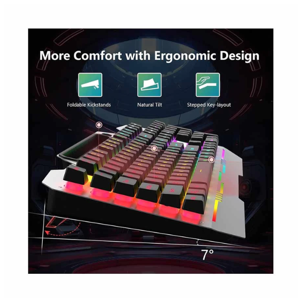 Picture of Aula T102 Rainbow Backlight Black Wired Keyboard & Mouse Combo( Black )