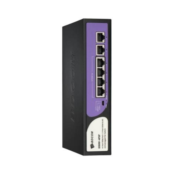 Picture of BDCOM S1000-4P2F 4-Port PoE+, 2-Port 100M RJ45 Unmanaged Switch( Black )