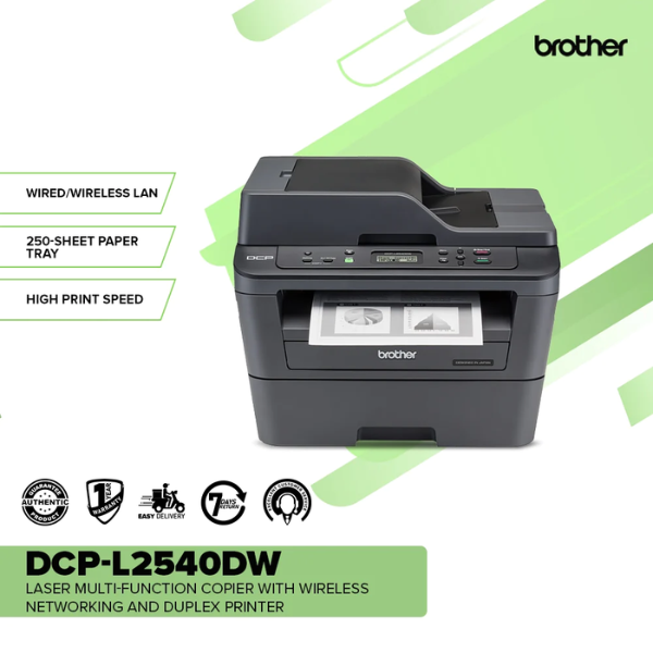 Picture of Brother DCP-L2540DW Laser Multi-Function Duplex Printer( Black )
