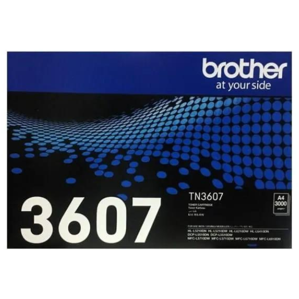 Picture of Brother TN-3607 Toner For HL-L5210DN, L5210DW, L6210DW, L6410DN, DCP-L5510DN, L5510DW, MFC-L5710DW, L6710DW, L6910DN Up To 3000 Pages Print Capacity( Black )