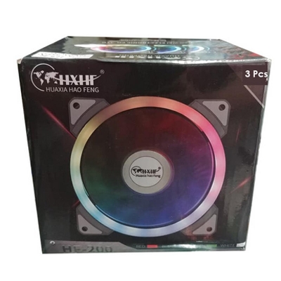 Picture of Cassing Fan HXHF Rgb 1box isi 3pcs HF-200 120MM( Black )