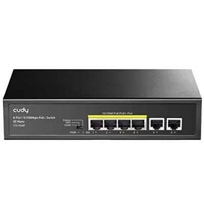 Picture of Cudy FS1006P 6-Port 10/100M PoE Desktop Switch( Black )
