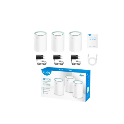Picture of Cudy M1300 AC1200 1200mbps Gigabit Whole Home Mesh WiFi (3 Pack) Router( White )