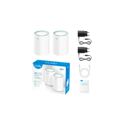 Picture of Cudy M1300 AC1200 Mbps Gigabit Dual-Band Mesh (2-Pack) Wi-Fi Router( White )