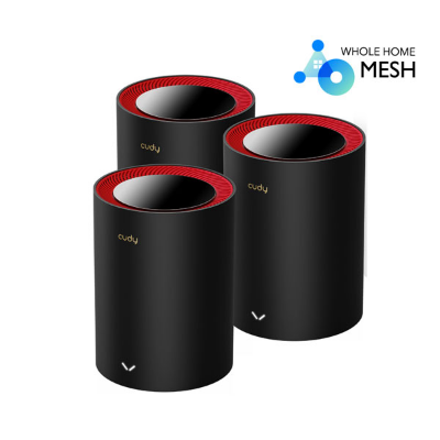 Picture of Cudy M3000 3-Pack  AX3000 2.5G Dual Band Wi-Fi 6 Mesh System Router( Black )