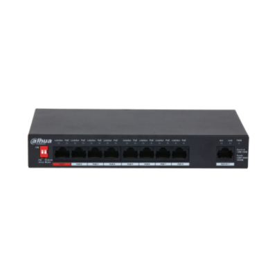 Picture of Dahua PFS3009-8ET1GT-96 9-Port Unmanaged Desktop Switch with 8-Port PoE( Black )