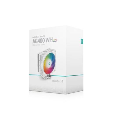 Picture of DeepCool GAMMAXX AG400 WH ARGB Single Tower Air CPU Cooler( White )