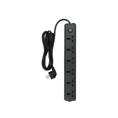 Picture of Deli T705 3 Meter 2 Pin 6 Port Power Strip Multiplug( Black )