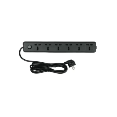 Picture of Deli T705 3 Meter 2 Pin 6 Port Power Strip Multiplug( Black )