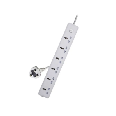 Picture of Deli T705ES 3 Meter 2 Pin 6 Port Power Strip Multiplug( White )
