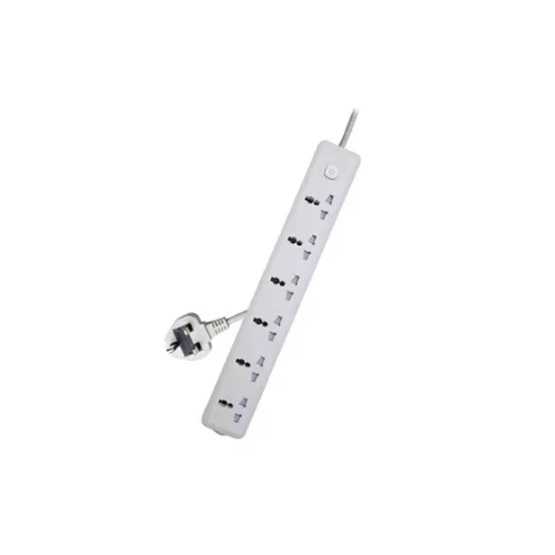 Picture of Deli T705ES 3 Meter 2 Pin 6 Port Power Strip Multiplug( White )