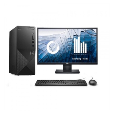 Picture of Dell Vostro 3888 MT 10th Gen i3-10100, 4GB, 1TB HDD Brand PC With 18.5Inch Monitor( Black )