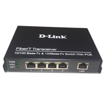 Picture of D-link 5-Port 10/100 Switch with 4-Port Poe( Black )