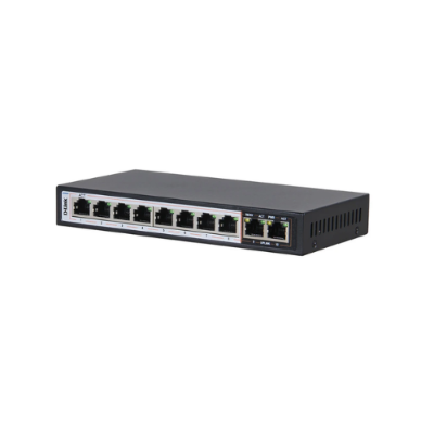 Picture of D-Link DES-F1010P-E 8 Port Ethernet + 2 Port Uplink with 96Watts 10/100 PoE Switch( Black )