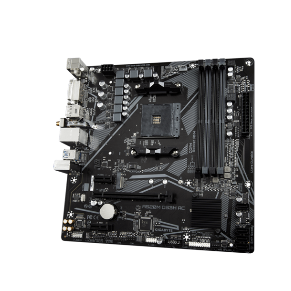 Picture of Gigabyte A520M DS3H AC AMD Micro ATX Motherboard