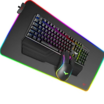 Picture of Havit KB511L RGB Wired Gaming Mechanical Keyboard, Mouse & Mouse Pad Combo( Black )