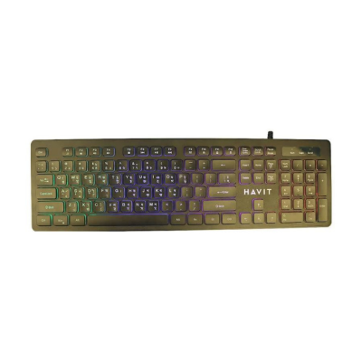 Picture of Havit KB660L Wired Black Multi-Function Keyboard With Bangla( Black )