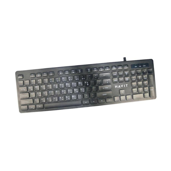 Picture of Havit KB660L Wired Black Multi-Function Keyboard With Bangla( Black )