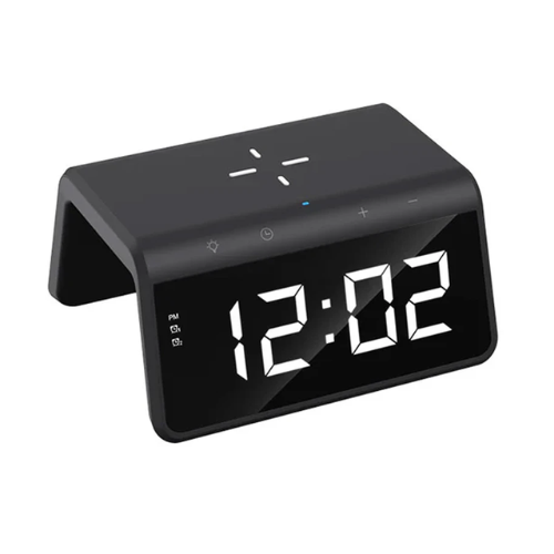 Picture of Havit W320 15W Black Wireless Charger with Alarm Clock & Ambient Light( Black )