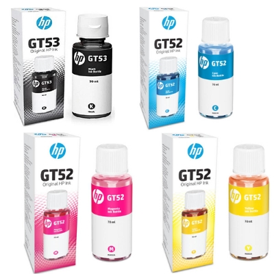 Picture of HP GT53 & GT52 Black, Cyan, Magenta, Yellow Ink Bottle Full Set( Multicolor )