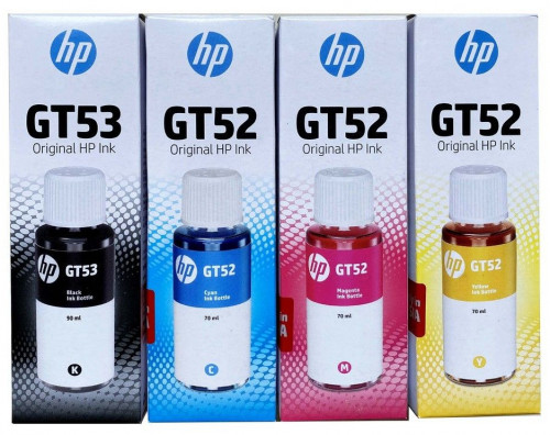 Picture of HP GT53 & GT52 Black, Cyan, Magenta, Yellow Ink Bottle Full Set( Multicolor )