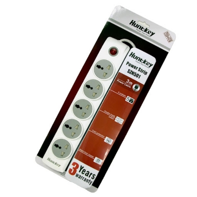 Picture of Huntkey SZN501 3 Pin, 5 Socket Multiplug / Power Strip