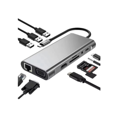 Picture of I-Crown 10 in 1 Type-C To HDTV Multifunction Adapter( Grey )