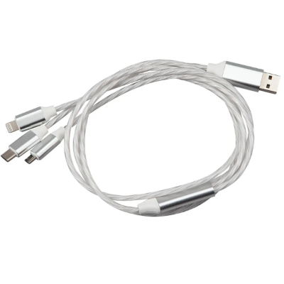 Picture of i-Crown 3-In-1 Color-Charging  Cable( White )