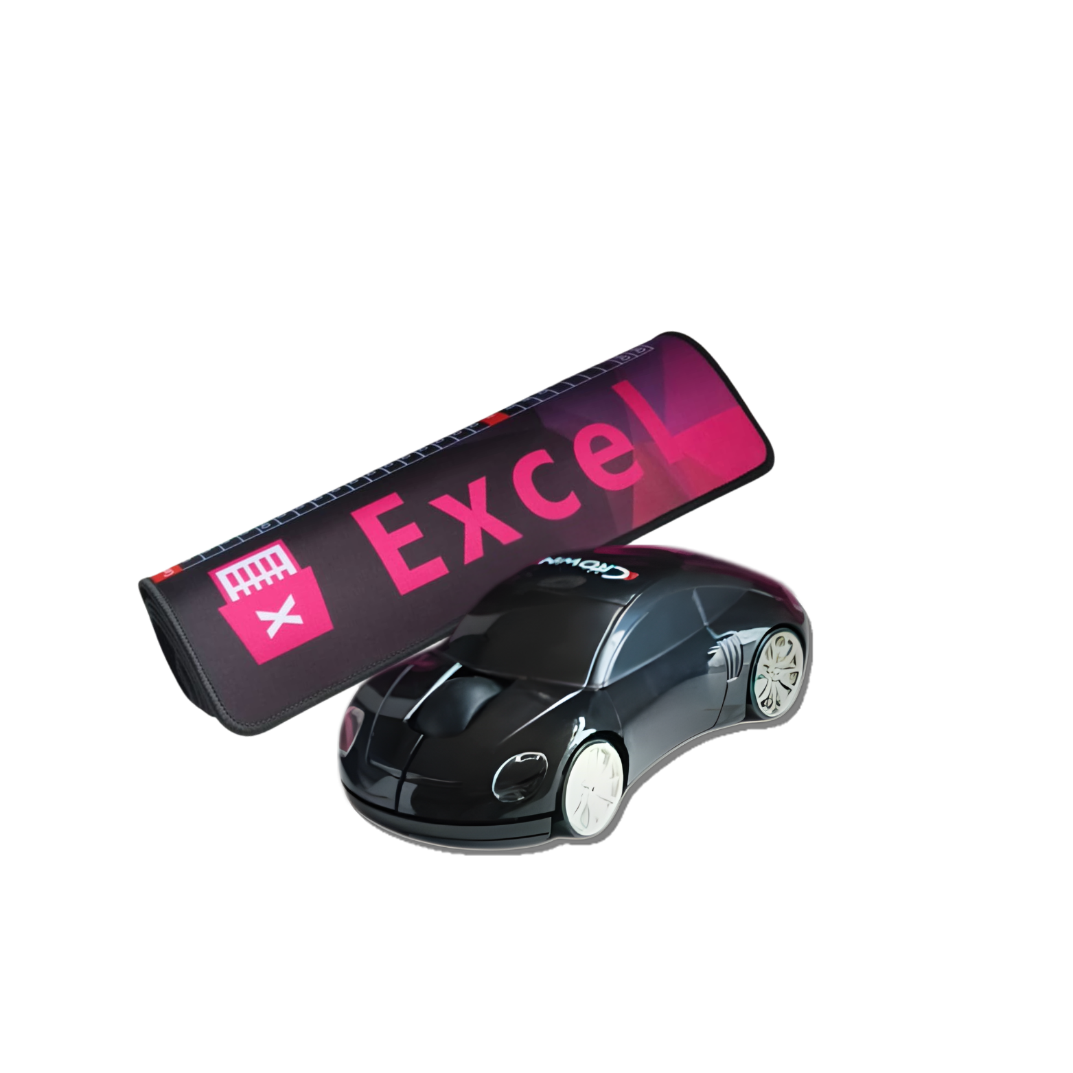 Picture of I-Crown Car 2.4GHz Stylish Multicolor Wireless Mouse & Excel Mousepad( Multicolor )