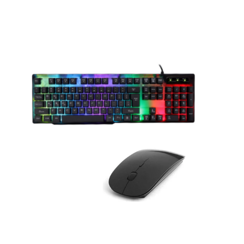 Picture of I-Crown I-707 + Ultra Slim Keyboard & Mouse Combo( Multicolor )