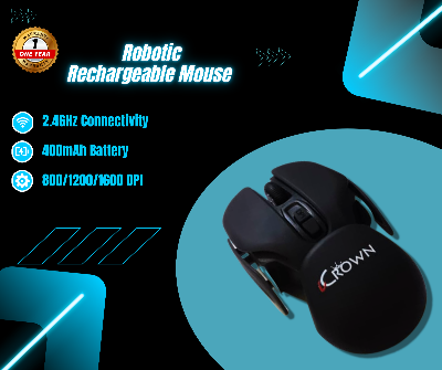 Picture of i-Crown Robotics Wireless Rechargeable Mouse( Black )