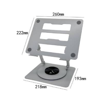 Picture of I-Crown YL-9157 Adjustable Aluminum Alloy Vertical 360° Rotatable Foldable Laptop Stand( Grey )