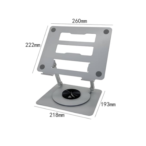 Picture of I-Crown YL-9157 Adjustable Aluminum Alloy Vertical 360° Rotatable Foldable Laptop Stand( Grey )