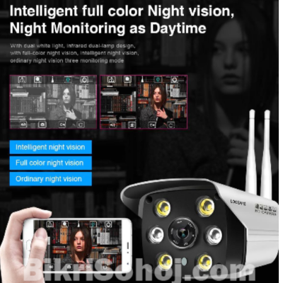 Picture of IPC V380-K6 Waterproof Full Color IR HD Night Vision Wifi  CCTV Camera( White )