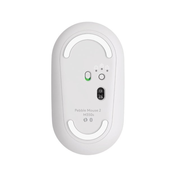 Picture of Logitech M350s Pebble Mouse 2, Tonal White Wireless and Bluetooth Mouse( White )