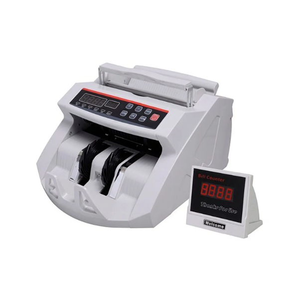 Picture of Money Counter 2108 Ultraviolet (UV) & Magnetic (MG) Fake Note Detection Money Counting Machine( White )