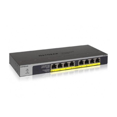 Picture of Netgear GS108LP 8 +4 PoE Port Pro Safe Gigabit PoE Unmanaged Desktop Switch( Black )